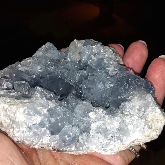 Big & Sparkling Blue Celestite Cluster - Picture 7 of 14